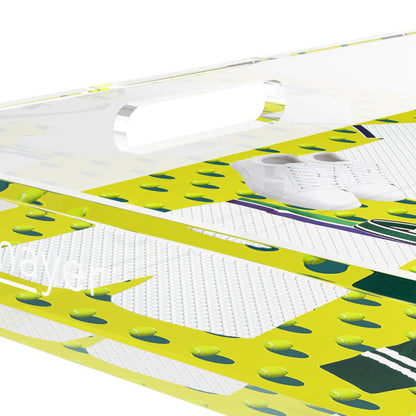 Tenniscore Fashion Chartreuse Kelly  12X12 Acrylic Tray - nicolettemayer.com 