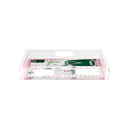 Tenniscore Fashion Pink  12X12 Acrylic Tray - nicolettemayer.com 