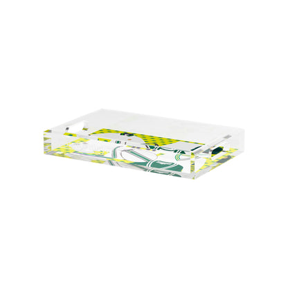 Tenniscore Fashion Chartreuse Kelly  12.5x7.75 Acrylic Tray - nicolettemayer.com 