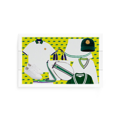 Tenniscore Fashion Chartreuse Kelly  12.5x7.75 Acrylic Tray - nicolettemayer.com 
