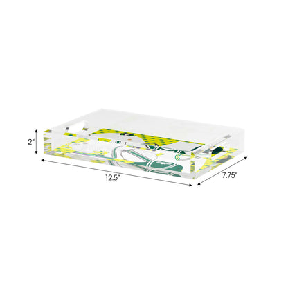Tenniscore Fashion Chartreuse Kelly  Set of 3 Acrylic Tray - nicolettemayer.com 