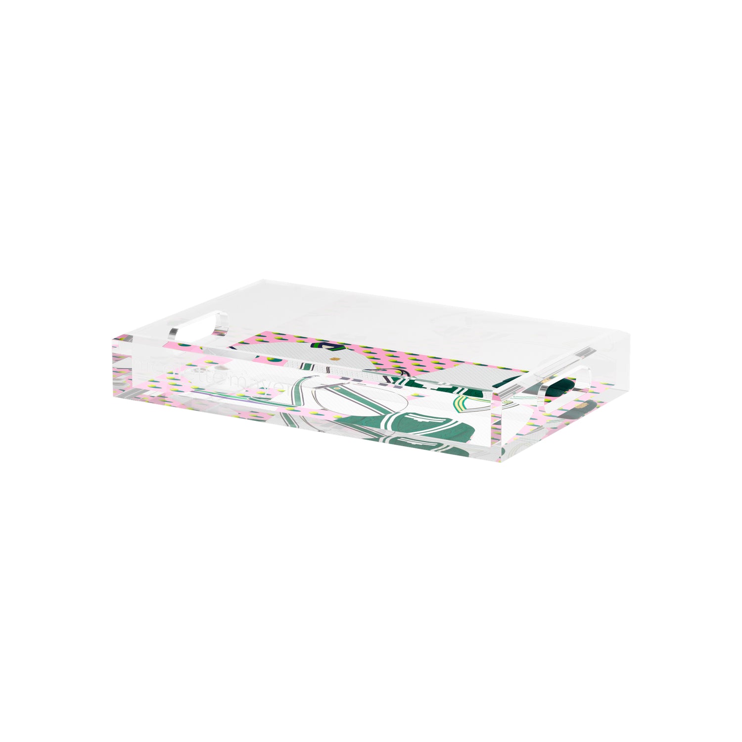 Tenniscore Fashion Chartreuse Kelly  12.5x7.75 Acrylic Tray - nicolettemayer.com 