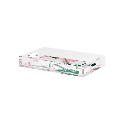Tenniscore Fashion Chartreuse Kelly  12.5x7.75 Acrylic Tray - nicolettemayer.com 