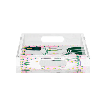 Tenniscore Fashion Chartreuse Kelly  12.5x7.75 Acrylic Tray - nicolettemayer.com 