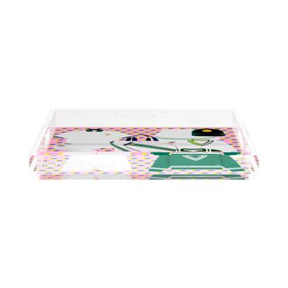 Tenniscore Fashion Pink  15X15 Acrylic Tray - nicolettemayer.com 