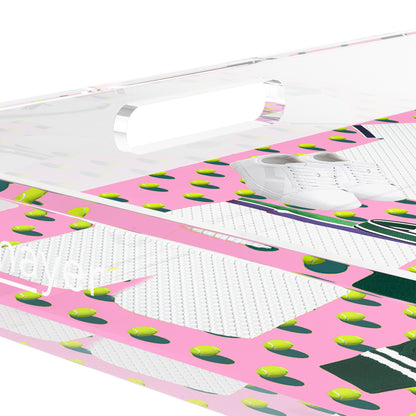 Tenniscore Fashion Pink  15X15 Acrylic Tray - nicolettemayer.com 