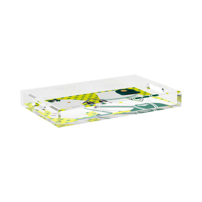 Tenniscore Fashion Chartreuse Kelly  17X10.5 Acrylic Tray - nicolettemayer.com 