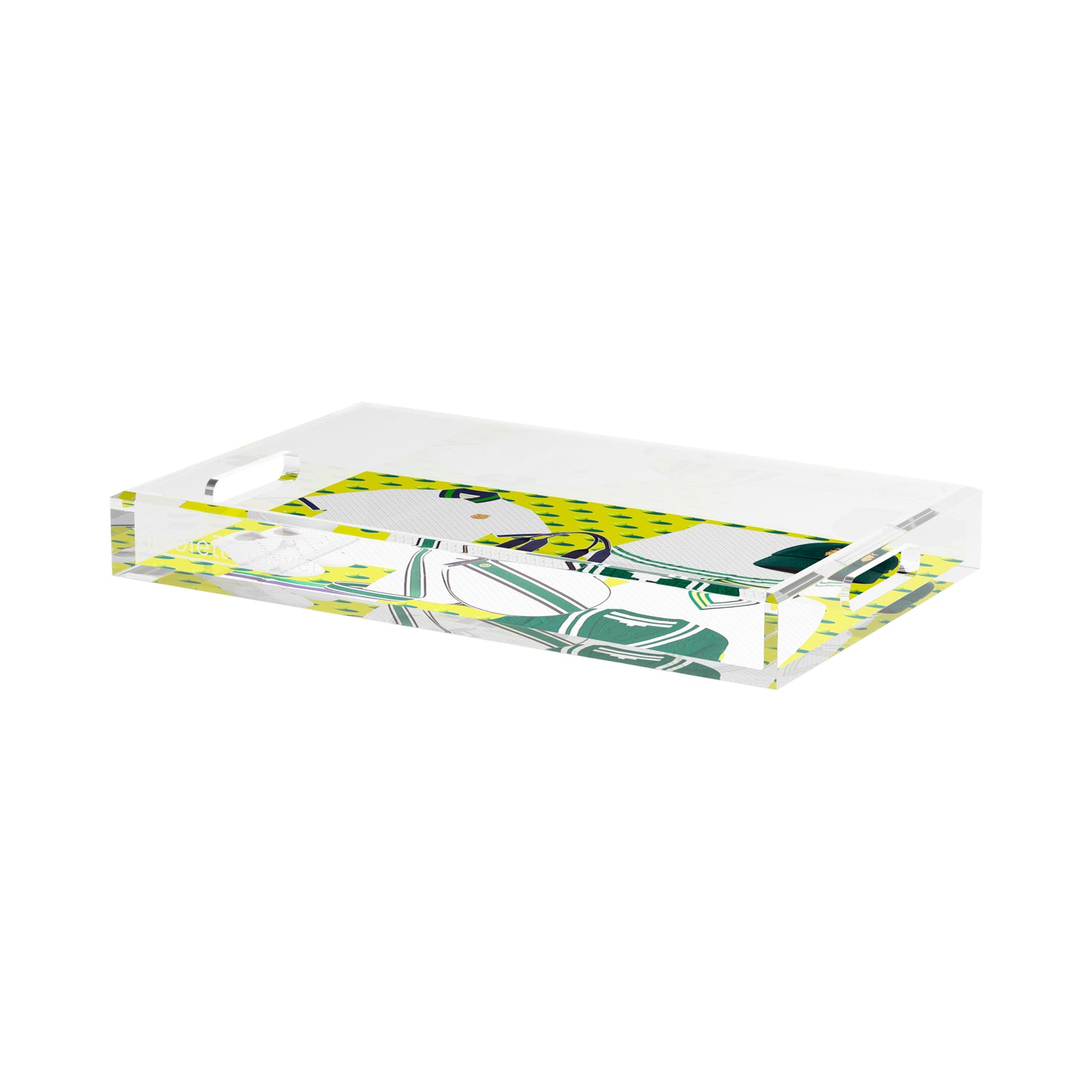 Tenniscore Fashion Chartreuse Kelly  17X10.5 Acrylic Tray - nicolettemayer.com 