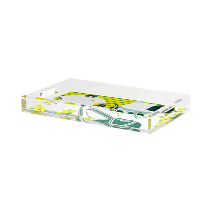 Tenniscore Fashion Chartreuse Kelly  17X10.5 Acrylic Tray - nicolettemayer.com 