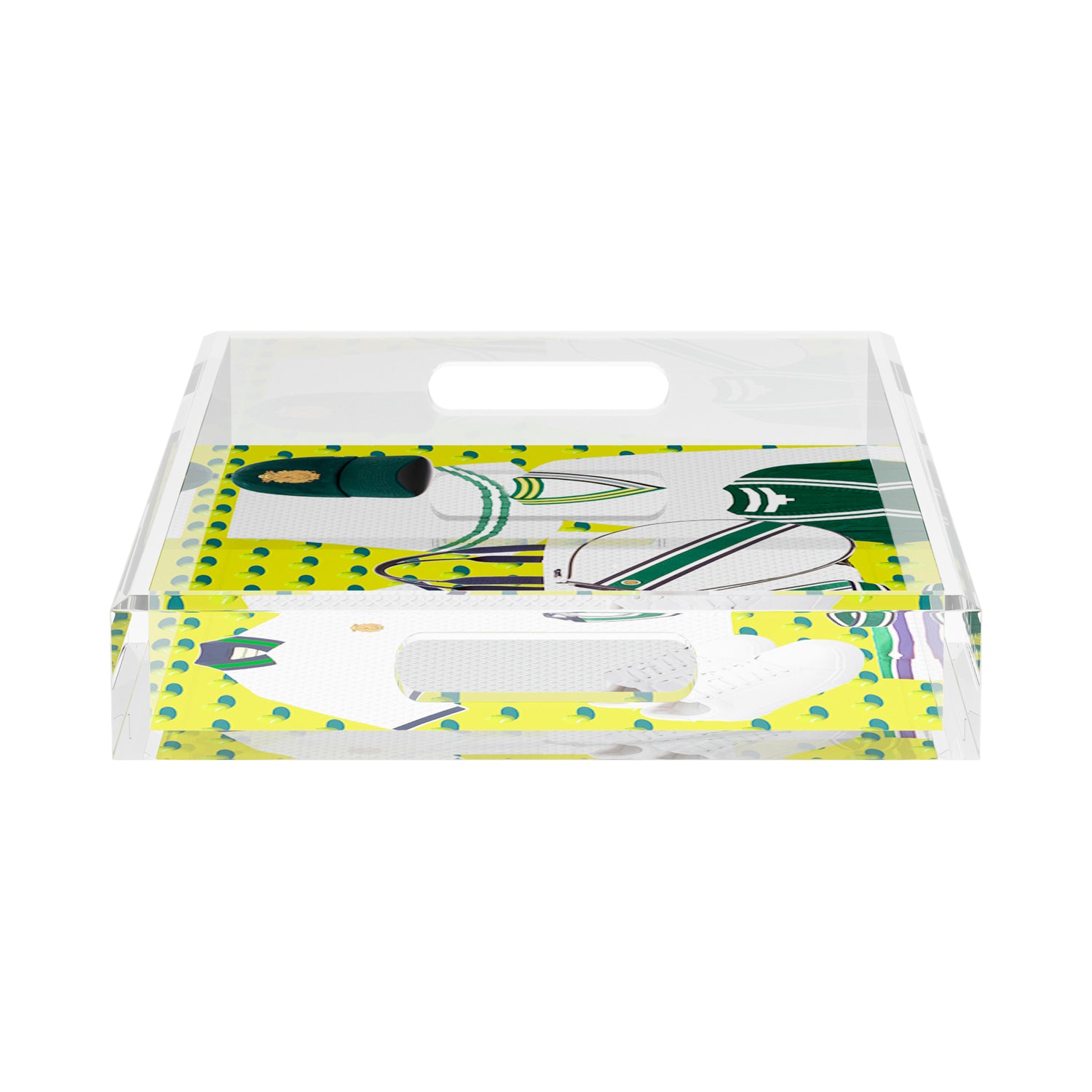 Tenniscore Fashion Chartreuse Kelly  17X10.5 Acrylic Tray - nicolettemayer.com 
