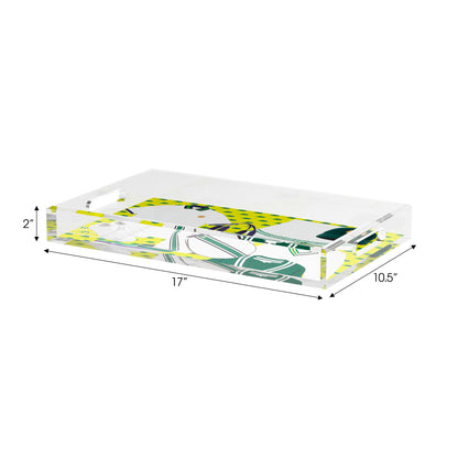 Tenniscore Fashion Chartreuse Kelly  Set of 3 Acrylic Tray - nicolettemayer.com 