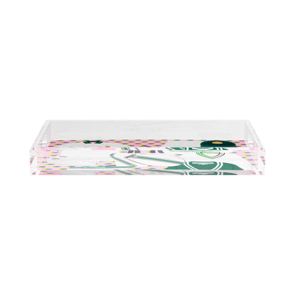 Tenniscore Fashion Chartreuse Kelly  17X10.5 Acrylic Tray - nicolettemayer.com 