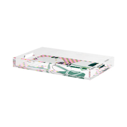 Tenniscore Fashion Chartreuse Kelly  17X10.5 Acrylic Tray - nicolettemayer.com 