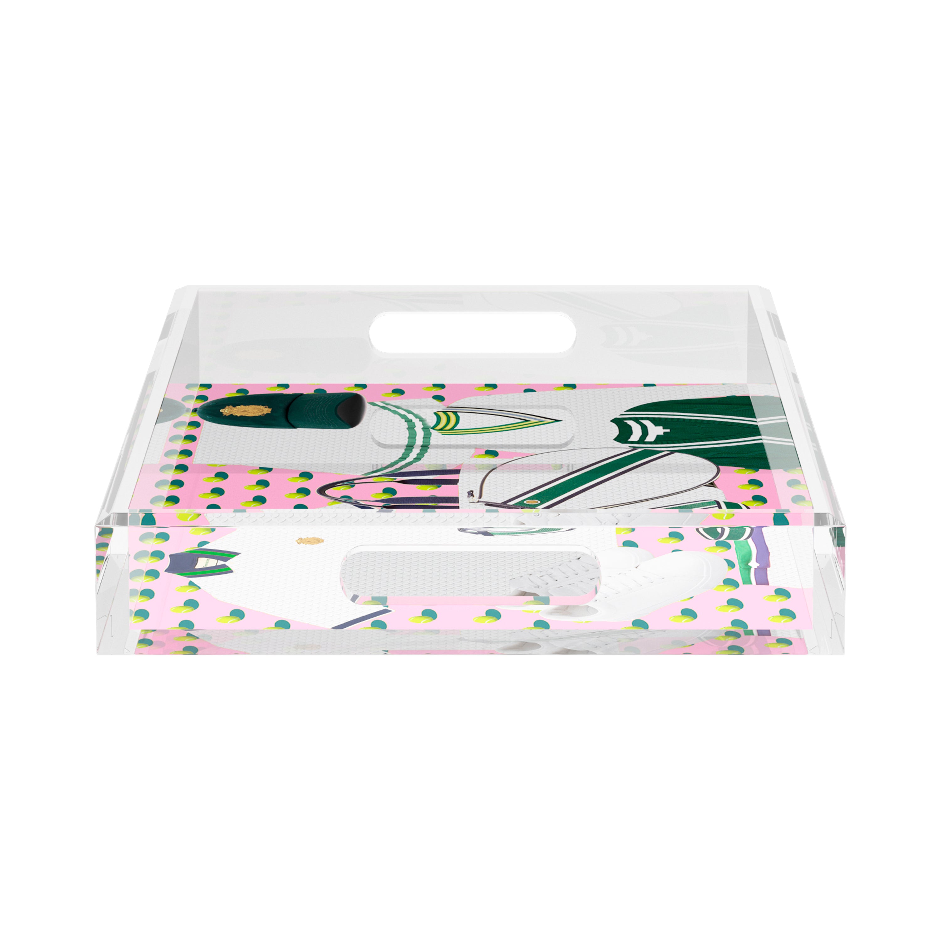 Tenniscore Fashion Chartreuse Kelly  17X10.5 Acrylic Tray - nicolettemayer.com 