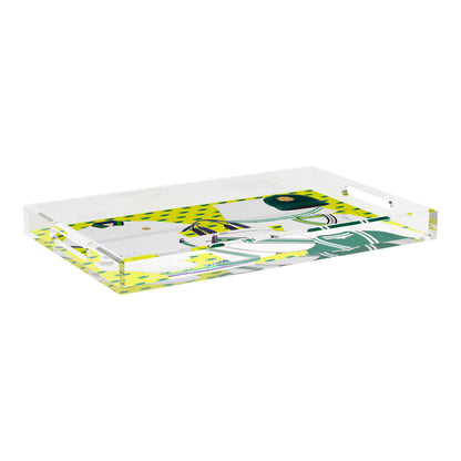 Tenniscore Fashion Chartreuse Kelly  22.5x14.5 Acrylic Tray - nicolettemayer.com 