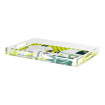 Tenniscore Fashion Chartreuse Kelly  22.5x14.5 Acrylic Tray - nicolettemayer.com 