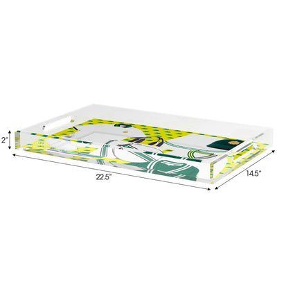 Tenniscore Fashion Chartreuse Kelly  Set of 3 Acrylic Tray - nicolettemayer.com 