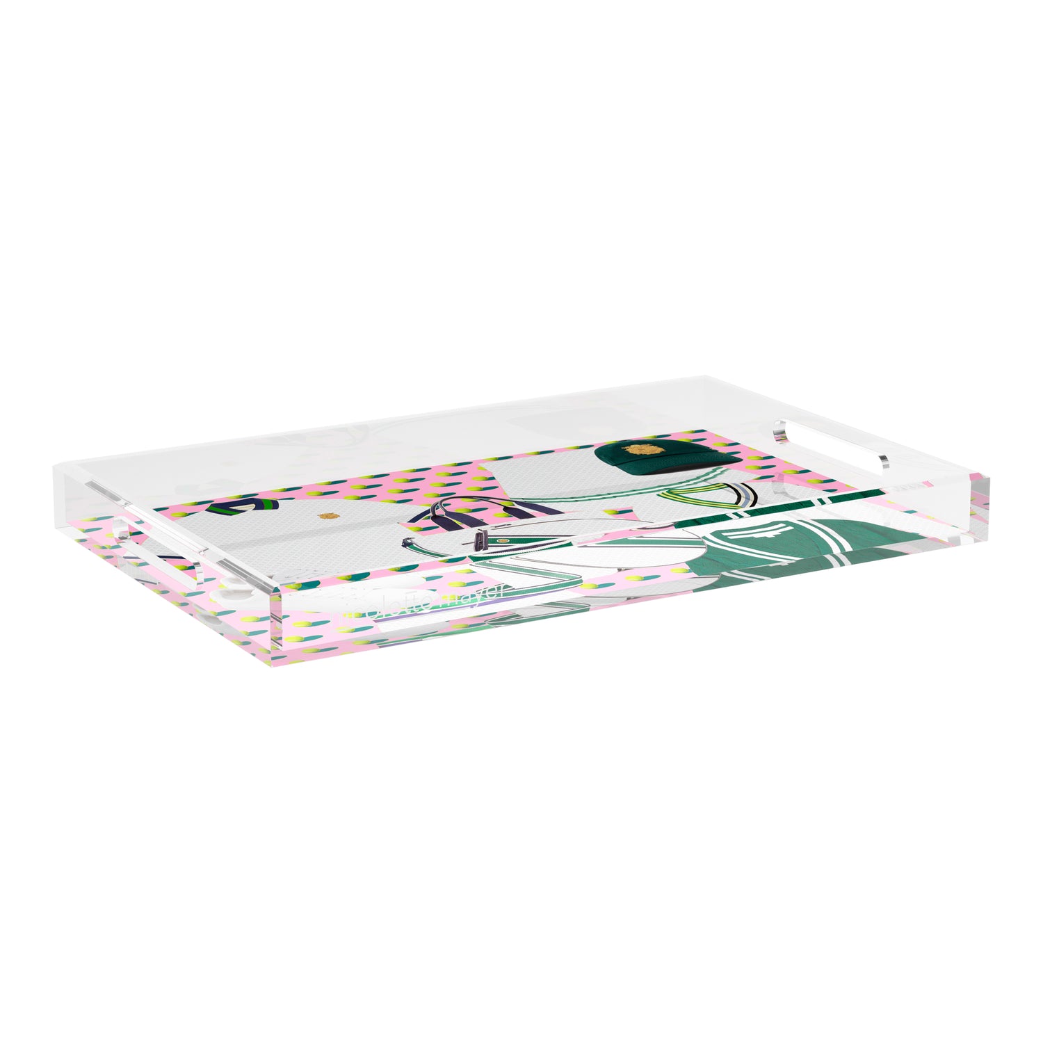 Tenniscore Fashion Chartreuse Kelly  22.5x14.5 Acrylic Tray - nicolettemayer.com 