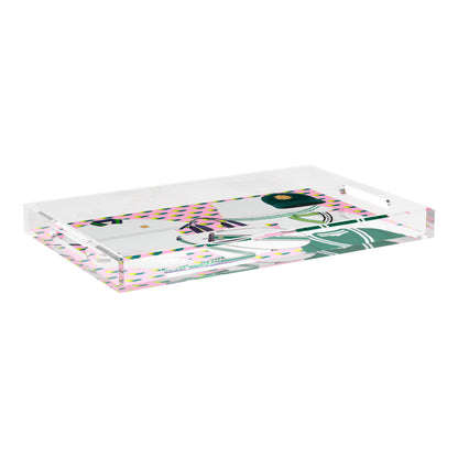 Tenniscore Fashion Chartreuse Kelly  22.5x14.5 Acrylic Tray - nicolettemayer.com 