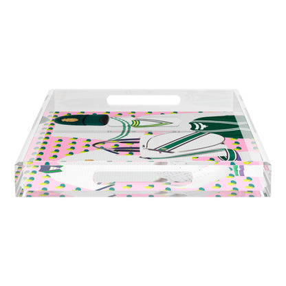 Tenniscore Fashion Chartreuse Kelly  22.5x14.5 Acrylic Tray - nicolettemayer.com 