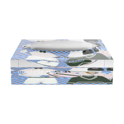 Tenniscore Fashion Blue Orange Tennis Candy Catchall Dish