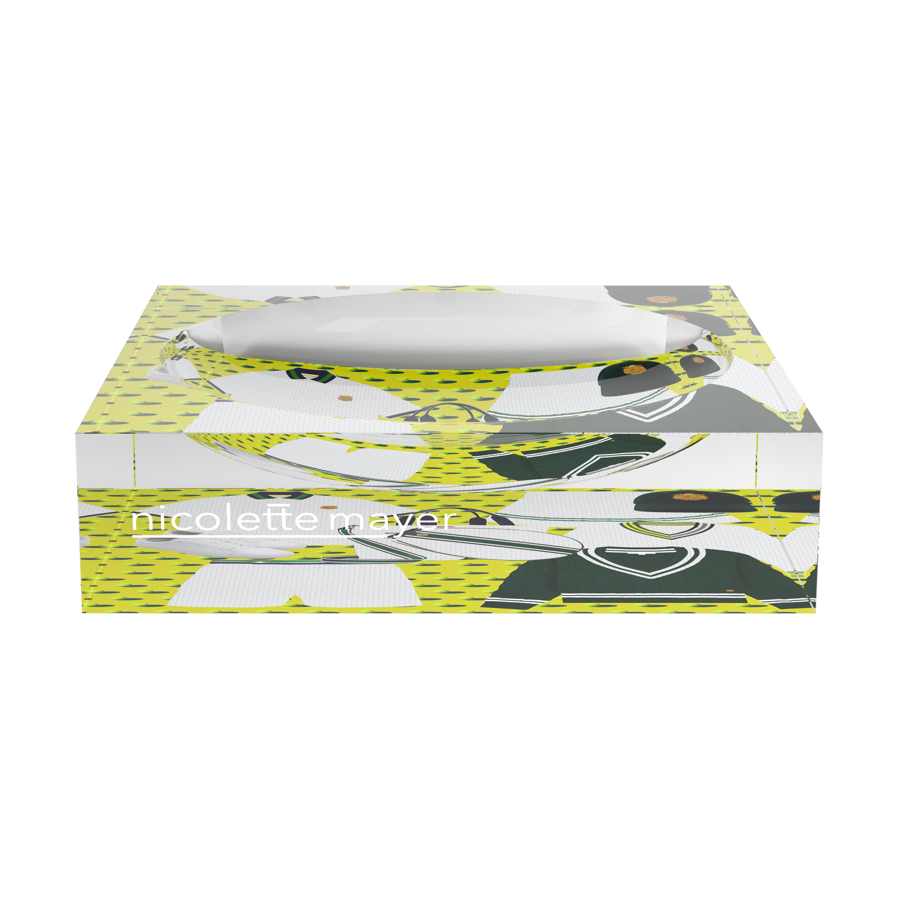 Tenniscore Fashion Chartreuse Kelly Tennis Candy Catchall Dish