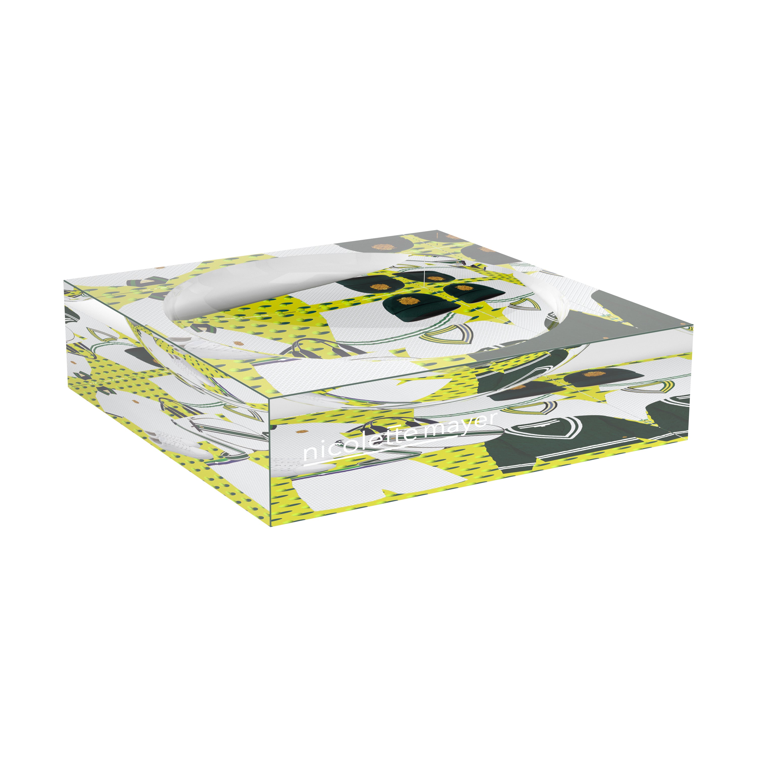 Tenniscore Fashion Chartreuse Kelly Tennis Candy Catchall Dish