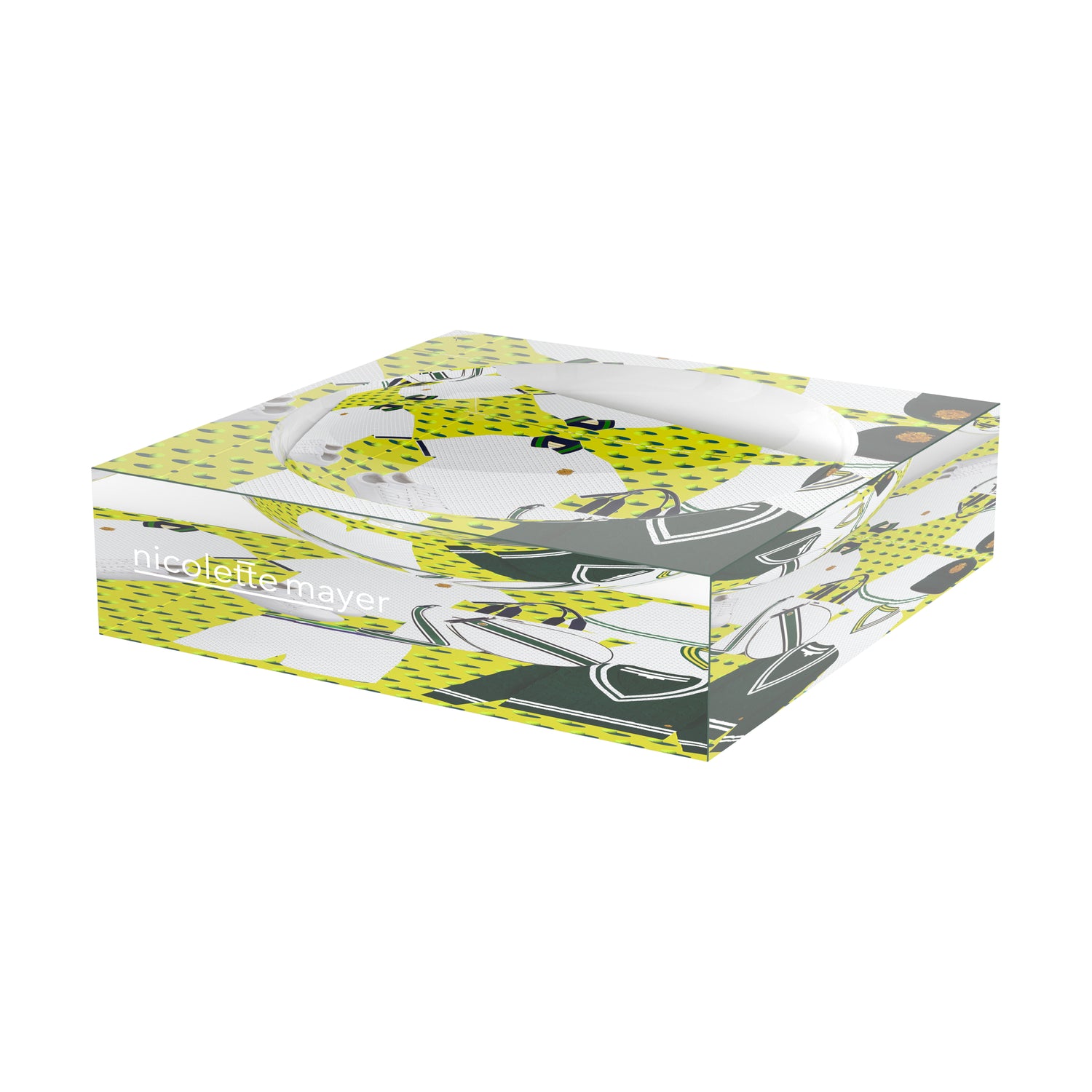 Tenniscore Fashion Chartreuse Kelly Tennis Candy Catchall Dish