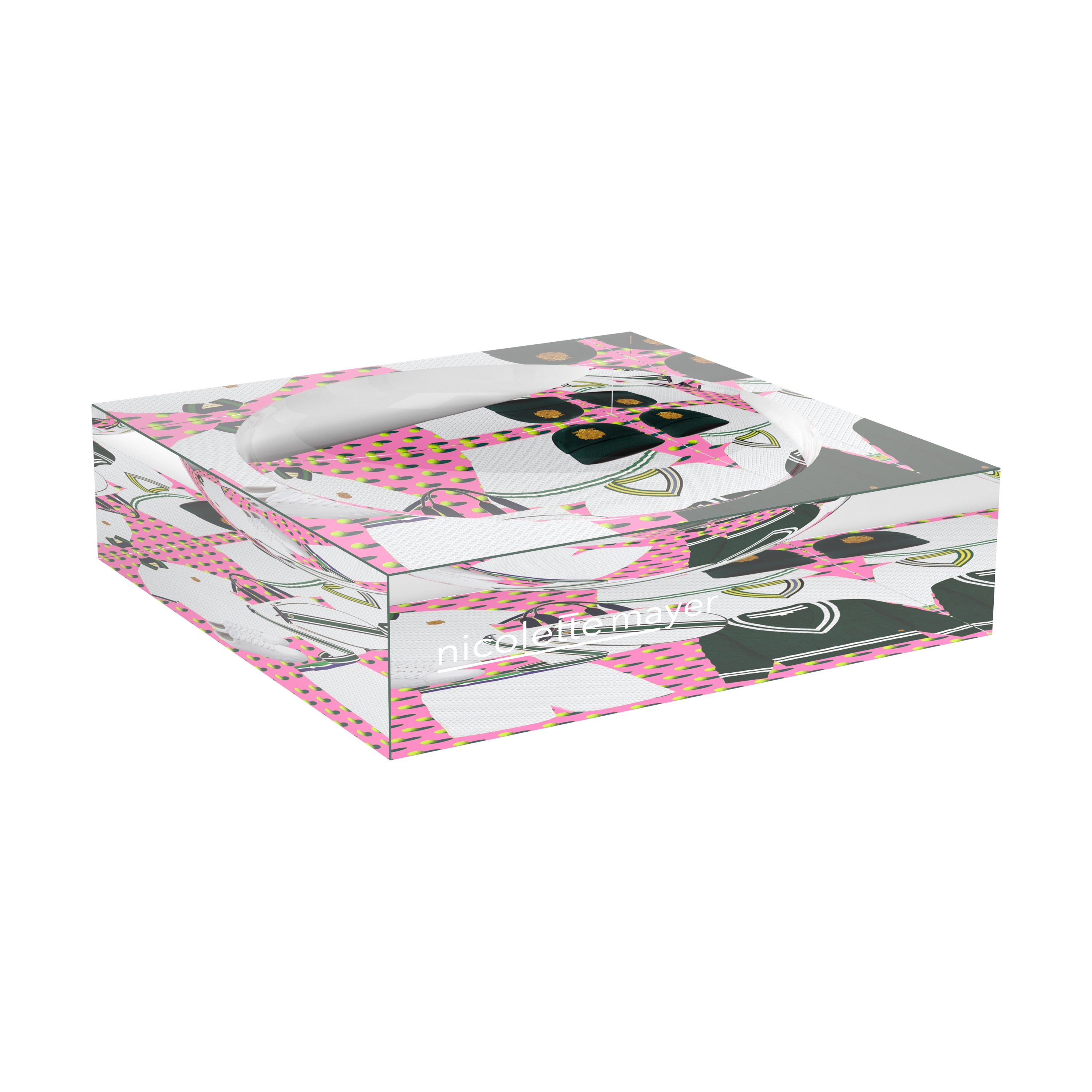 Tenniscore Fashion Pink Tennis Candy Catchall Dish
