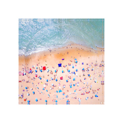 The Beach Aerial Acrylic Candy Catchall Dish, 6 x 6 in., 8 x 8 in. by Nicolette Mayer