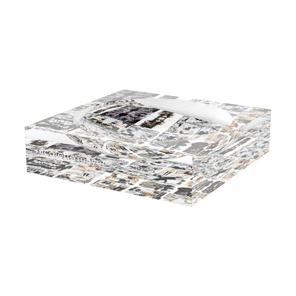 Tic Tac Toe Black And White Acrylic Candy Catchall Dish