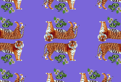 Tiger Seeing Double Festive Paper Placemat Pad, One Set Of 24