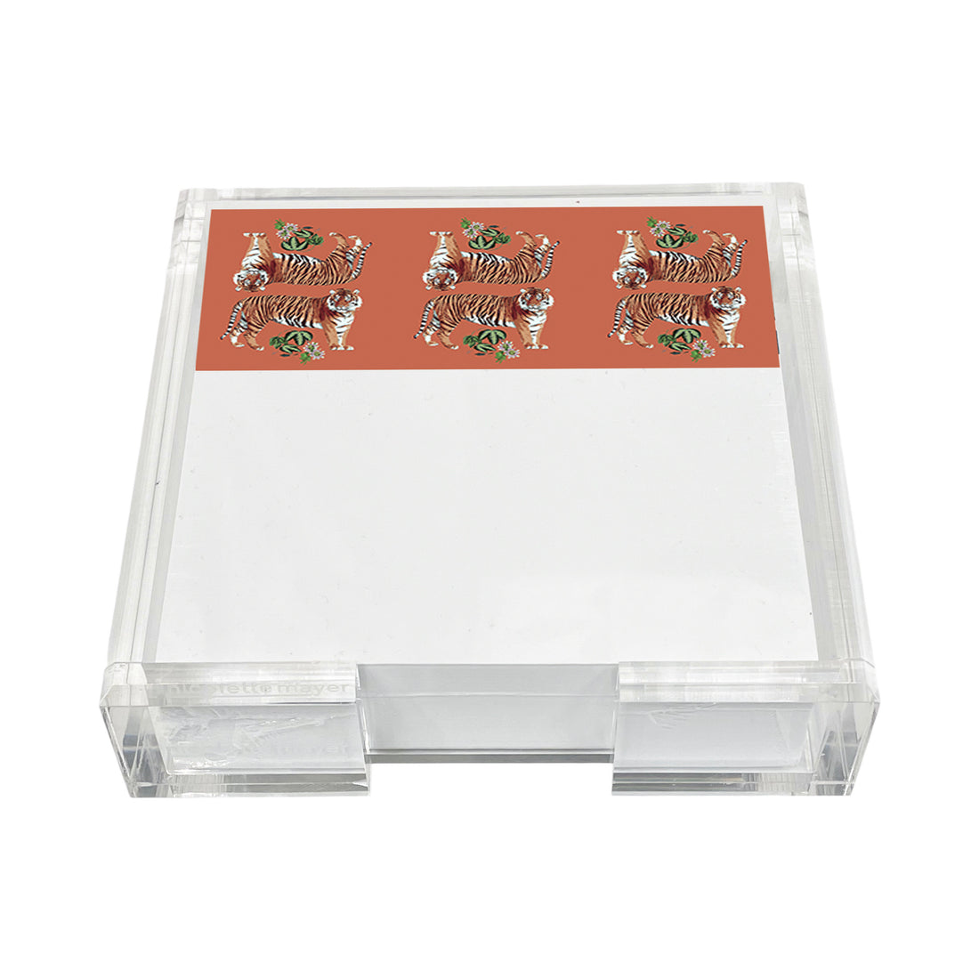 Tiger Seeing Double Orangerie Note Cards With Acrylic Holder