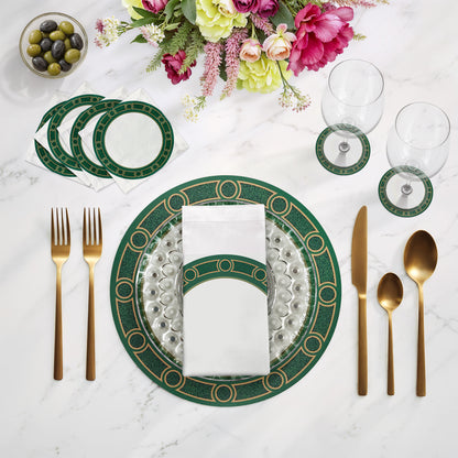 Timothy Corrigan Parterre Verre Claire 16&quot; Round Pebble Placemats, Set Of 4 - nicolettemayer.com