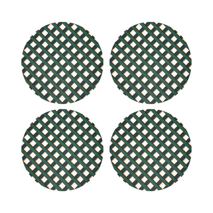 Timothy Corrigan Jardin Francais 16&quot; Round Pebble Placemats, Set of 4 - nicolettemayer.com
