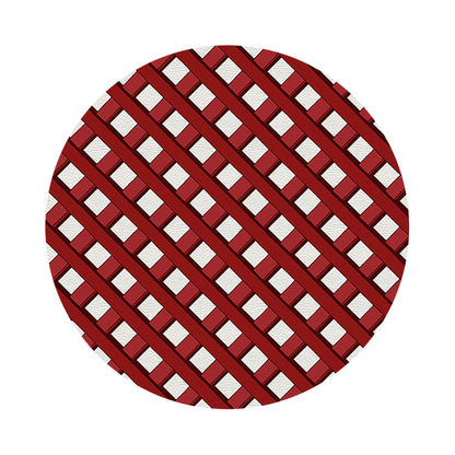 Timothy Corrigan Jardin Francais Red 16&quot; Round Pebble Placemats, Set of 4 - nicolettemayer.com
