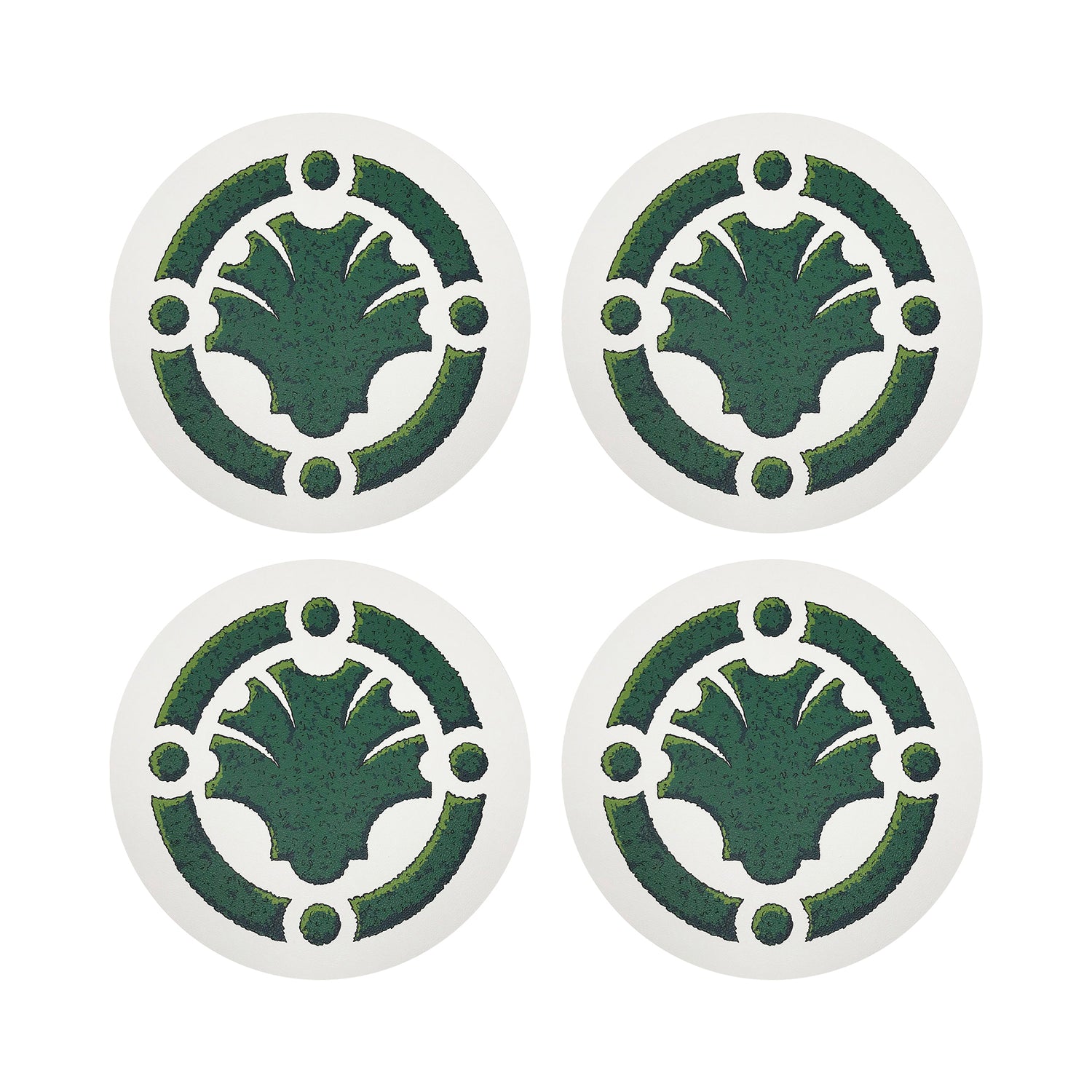 Timothy Corrigan Parterre Garden 16&quot; Round Pebble Placemats, Set Of 4 - nicolettemayer.com