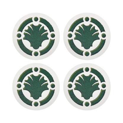 Timothy Corrigan Parterre Garden 16&quot; Round Pebble Placemats, Set Of 4 - nicolettemayer.com