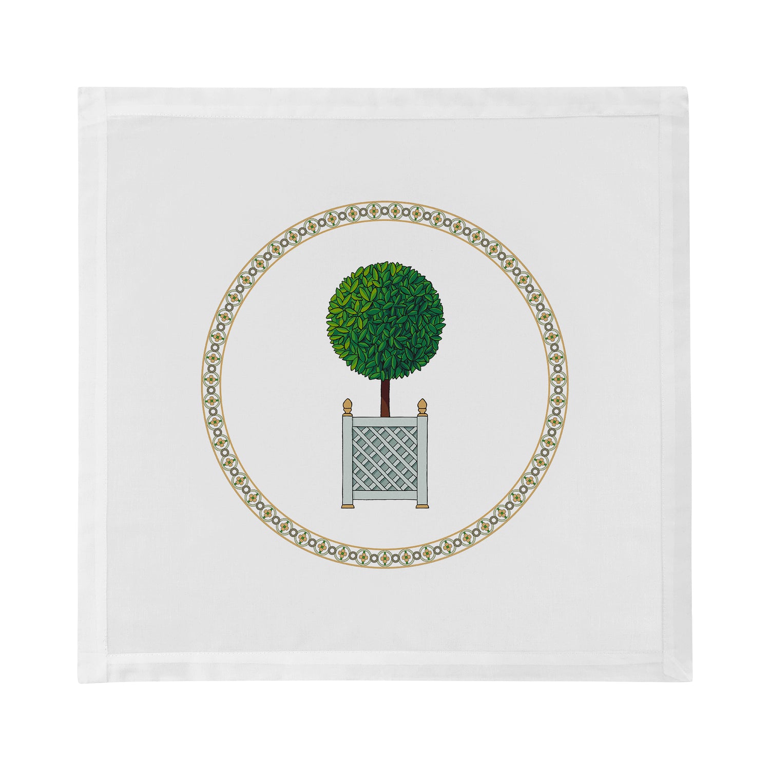 Timothy Corrigan Parterre Topiary Cotton Sateen Dinner Napkins - nicolettemayer.com