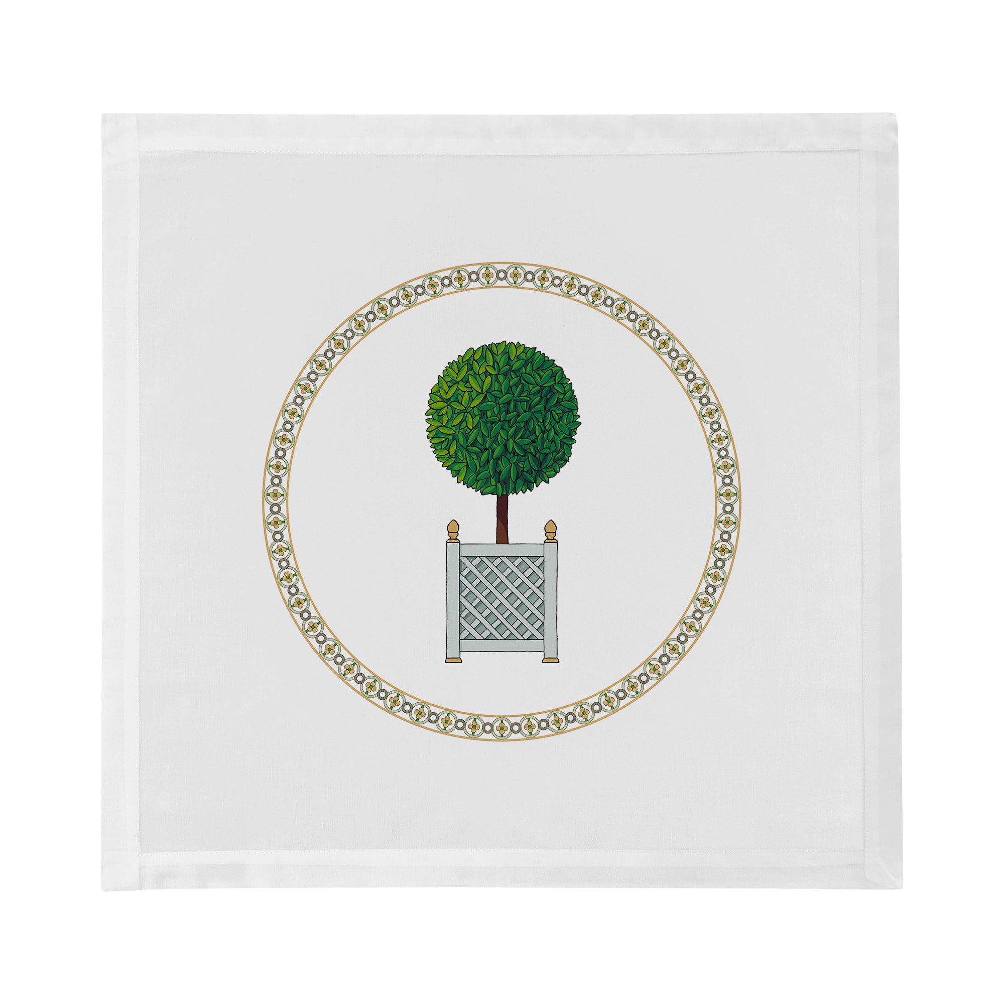 Timothy Corrigan Parterre Topiary Cotton Sateen Dinner Napkins - nicolettemayer.com