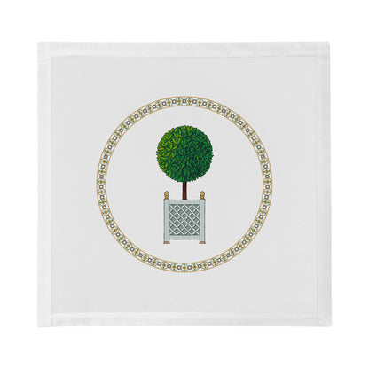 Timothy Corrigan Parterre Topiary Cotton Sateen Dinner Napkins - nicolettemayer.com