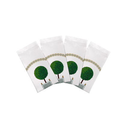 Timothy Corrigan Parterre Topiary Cotton Sateen Dinner Napkins - nicolettemayer.com