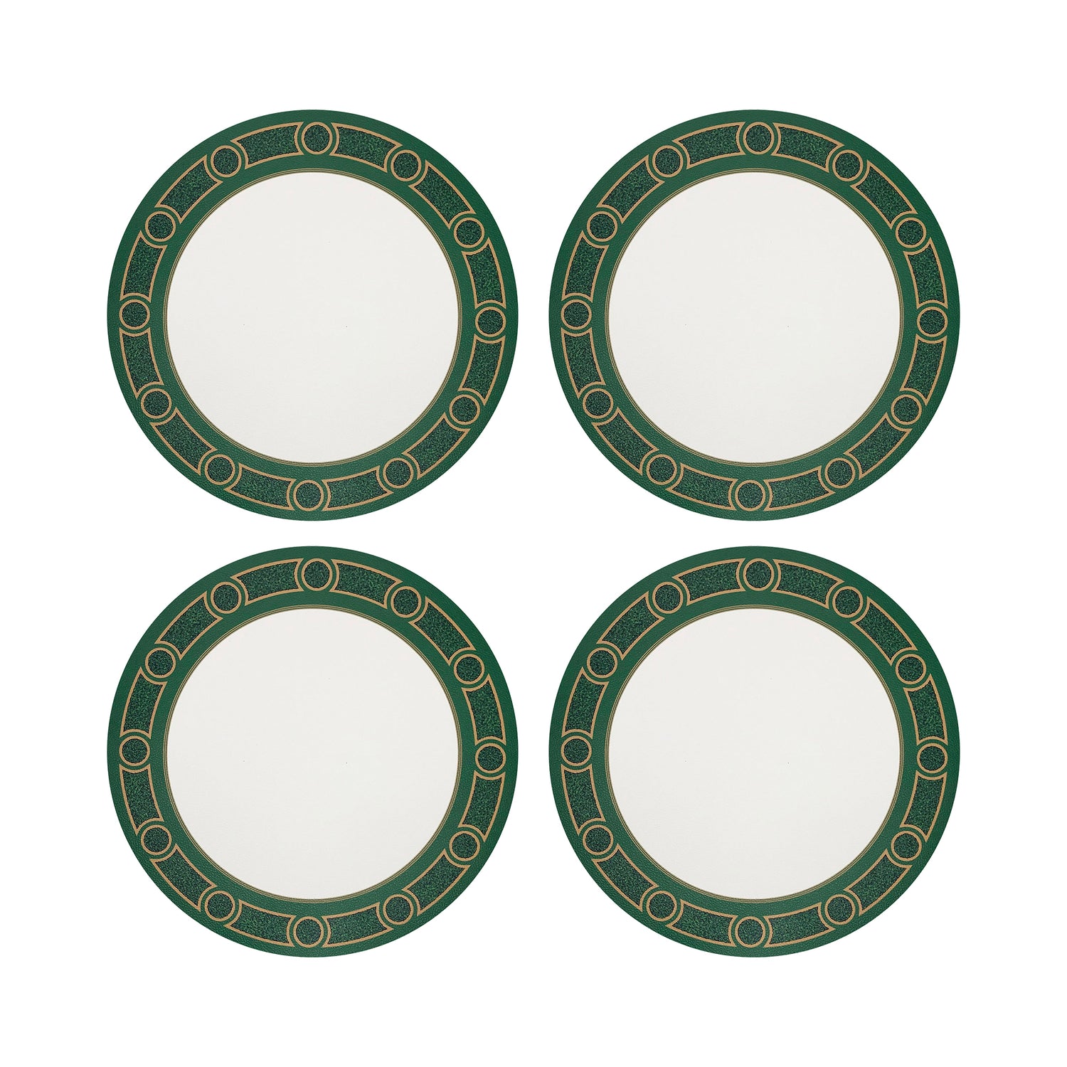 Timothy Corrigan Parterre Verre Claire 16&quot; Round Pebble Placemats, Set Of 4 - nicolettemayer.com