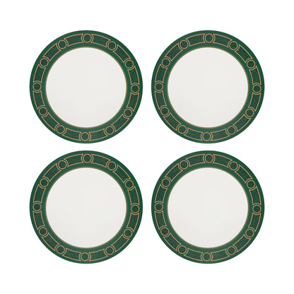 Timothy Corrigan Parterre Verre Claire 16&quot; Round Pebble Placemats, Set Of 4 - nicolettemayer.com