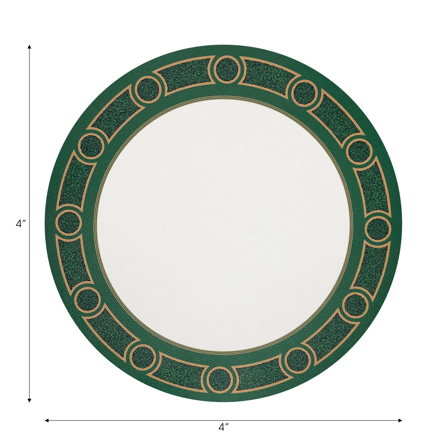 Timothy Corrigan Parterre Verre Claire Vegan Leather Round Coasters