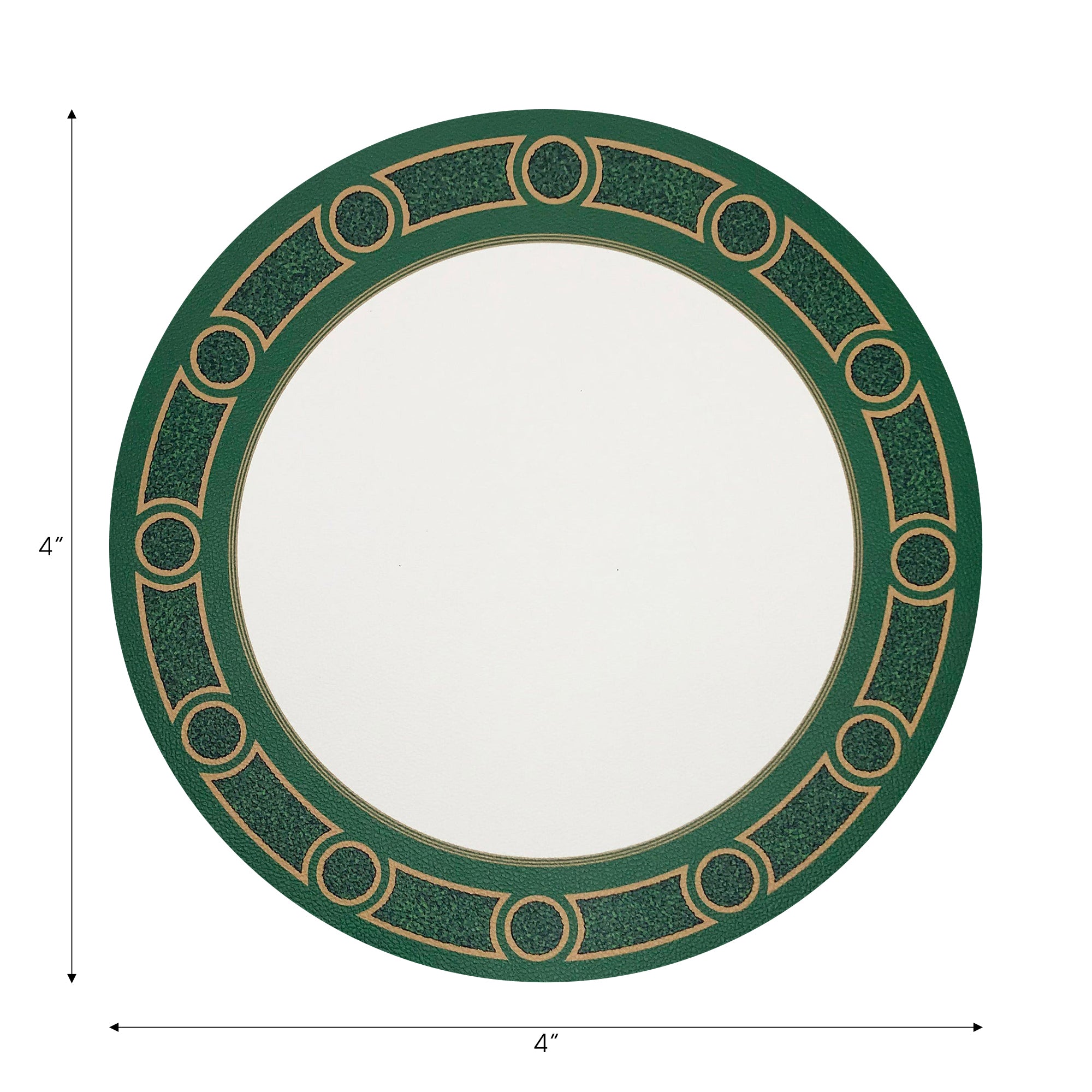 Timothy Corrigan Parterre Verre Claire Vegan Leather Round Coasters