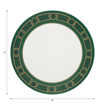 Timothy Corrigan Parterre Verre Claire Vegan Leather Round Coasters