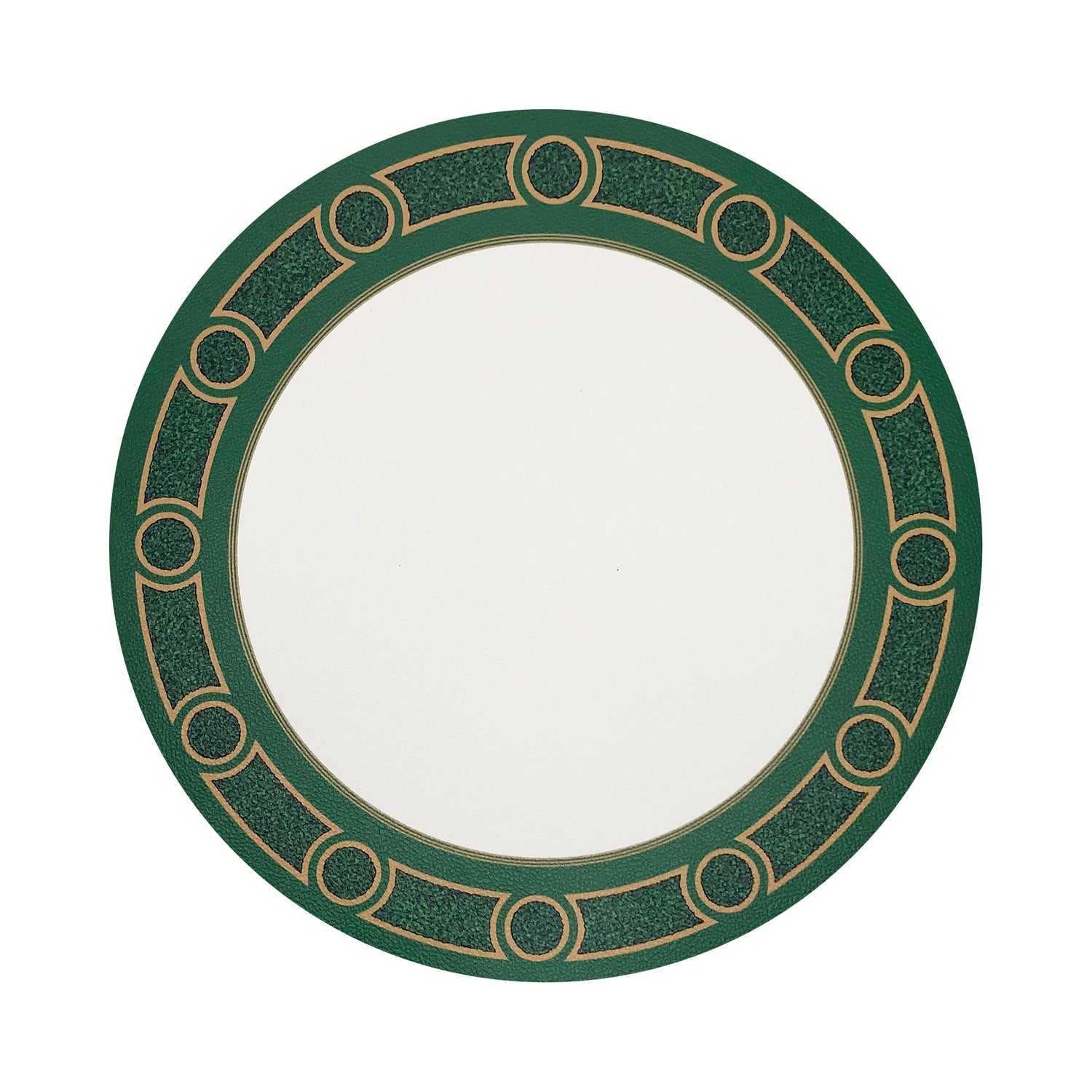 Timothy Corrigan Parterre Verre Claire Vegan Leather Round Coasters