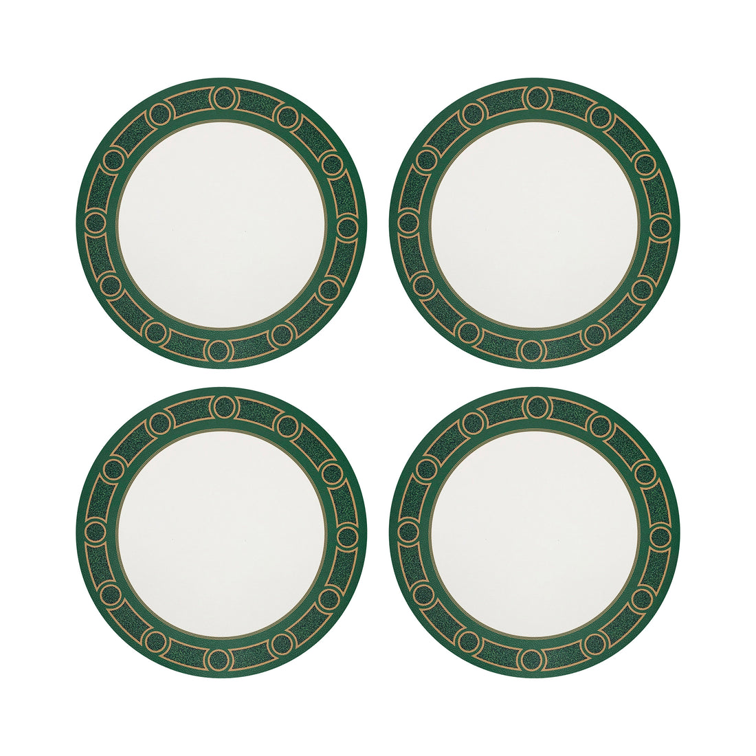 Timothy Corrigan Parterre Verre Claire Vegan Leather Round Coasters