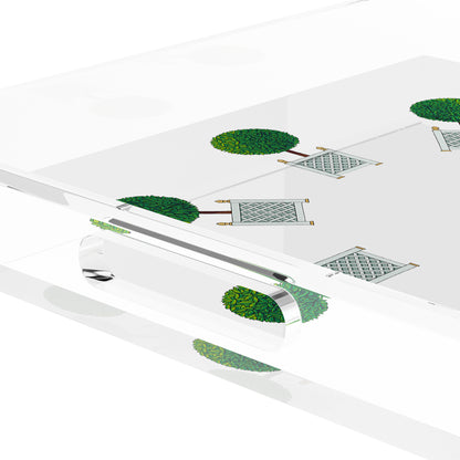 Timothy Corrigan Topiary Radial 18X18 Acrylic Tray - nicolettemayer.com

